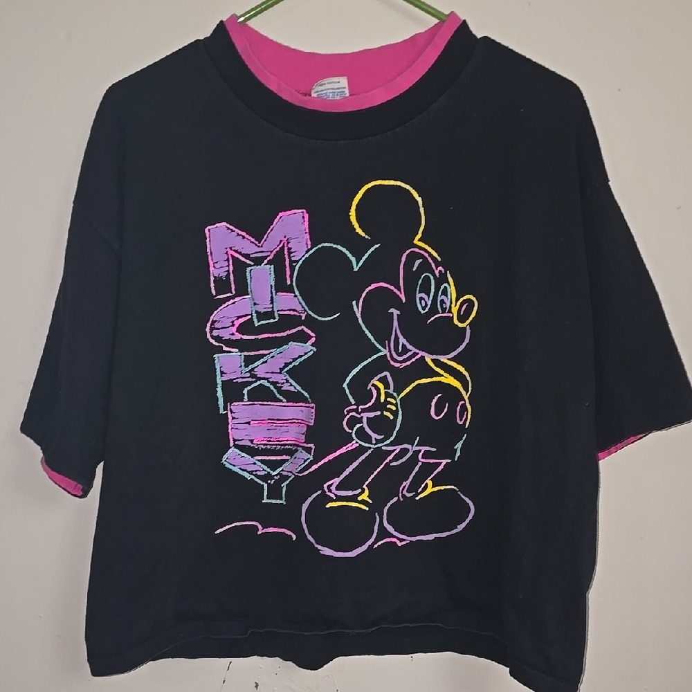 VINTAGE 90S Neon Mickey Mouse Sketch